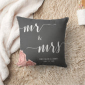 Aangepast Mr en Mrs Chalkboard Wedding Kussens (Deken)