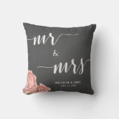 Aangepast Mr en Mrs Chalkboard Wedding Kussens (Voorkant)