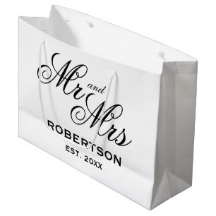 Aangepast Mr en Mrs newlyweds grote trouwcadeautas Groot Cadeauzakje