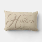 Aangepast Mr & Mrs Neutral Wedding Pillow Kussen (Achterkant)