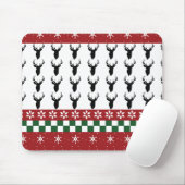 Aangepast muismat Fair Isle Kerst Herten (Met muis)
