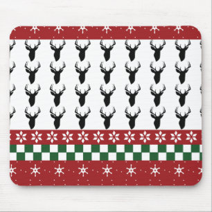 Aangepast muismat Fair Isle Kerst Herten