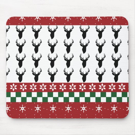 Aangepast muismat Fair Isle Kerst Herten (Voorkant)