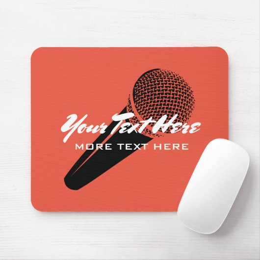 Aangepast muispad met audio microfoon-logo muismat (Met muis)