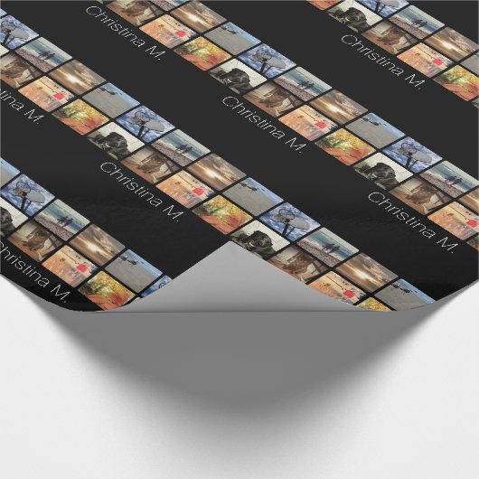 Aangepast multi-foto Afbeelding collage Cadeaupapier (Hoek)