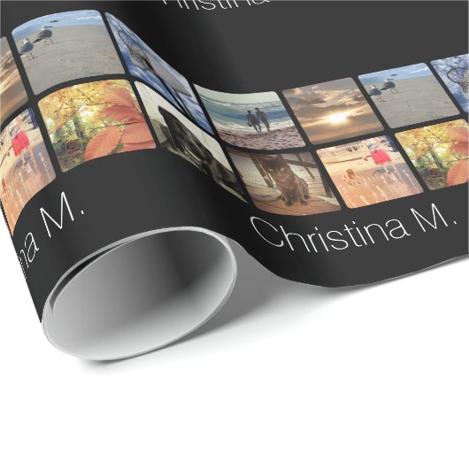 Aangepast multi-foto Afbeelding collage Cadeaupapier (Rol Hoek)