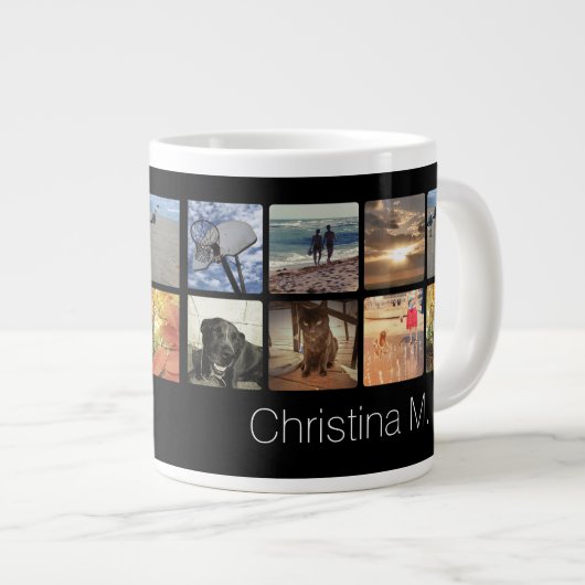 Aangepast multi-foto Afbeelding collage Grote Koffiekop (Voorkant rechts)