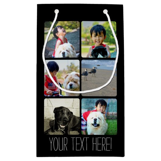 Aangepast multi-foto Afbeelding collage Klein Cadeauzakje (Achterkant)