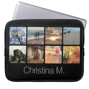 Aangepast multi-foto Afbeelding collage Laptop Sleeve