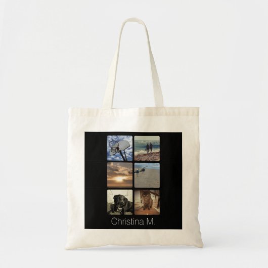 Aangepast multi-foto Afbeelding collage Tote Bag (Voorkant)