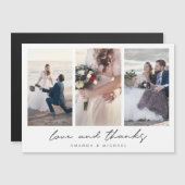 Aangepast multi-fotohuwelijk bedankt Magnet (Voorkant / Achterkant)