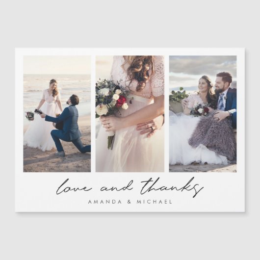 Aangepast multi-fotohuwelijk bedankt Magnet (Voorkant)