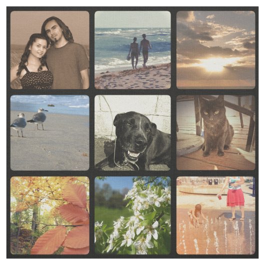 Aangepast multi-fotomedium Afbeelding collage Stof (Swatch)