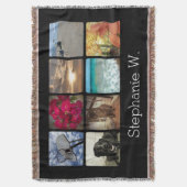 Aangepast multi-fotonaam mozaïek Afbeelding collag Deken (Voorkant Verticaal)