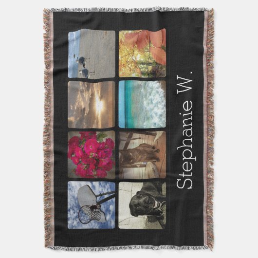 Aangepast multi-fotonaam mozaïek Afbeelding collag Deken (Voorkant Verticaal)