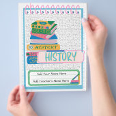 Aangepast Multomap Hoesje | Bewerkbaar ontwerp Flyer (Hand)