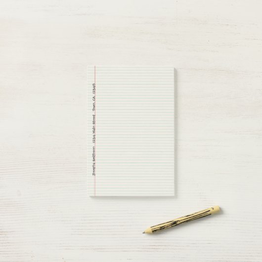 Aangepast Multomap voor gelijnde laptop Post-it® Notes (Op bureau)