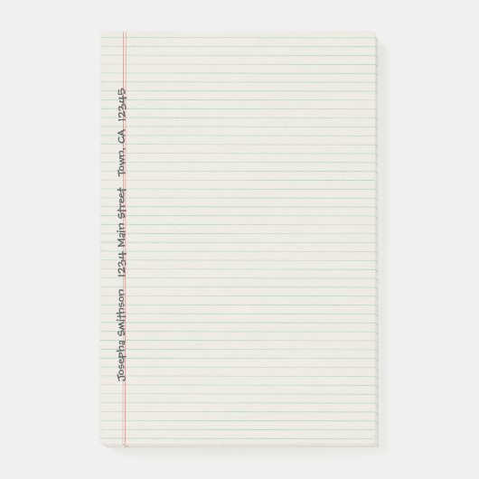 Aangepast Multomap voor gelijnde laptop Post-it® Notes (Voorkant)