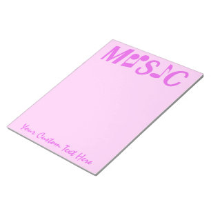 Aangepast MUSIC-blocnote Notitieblok