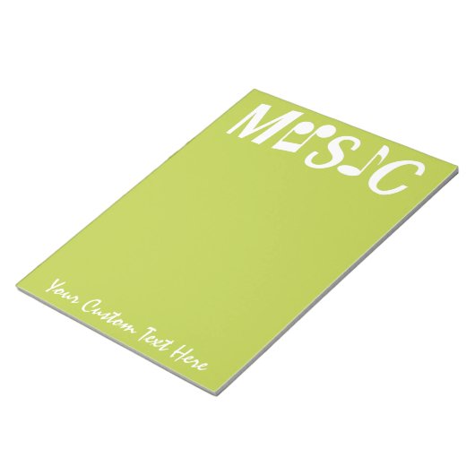 Aangepast MUSIC-blocnote Notitieblok (Schuin)