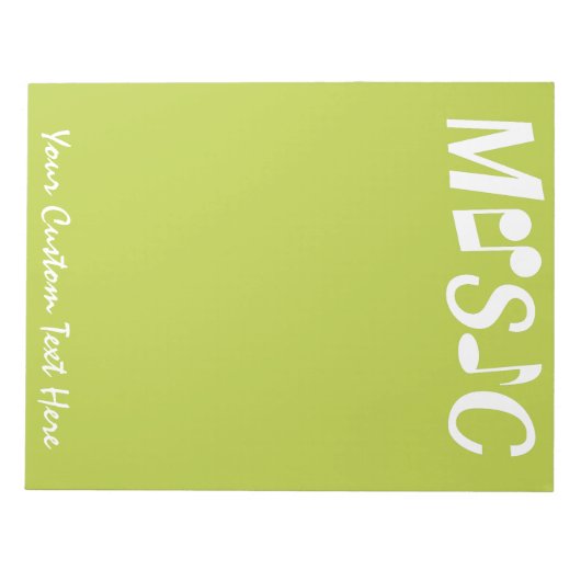 Aangepast MUSIC-blocnote Notitieblok (Voorkant)