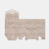 Aangepast  muziekblad en kant-en-nachtkleding bedankdoosjes (Uitgevouwen)