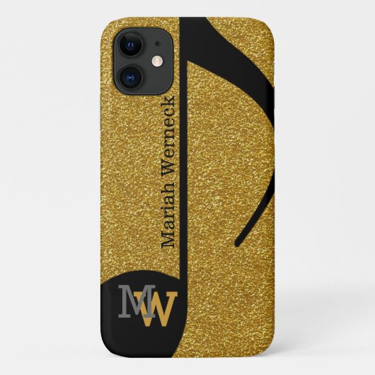 aangepast muziekblad faux golden Case-Mate iPhone case (Achterkant)