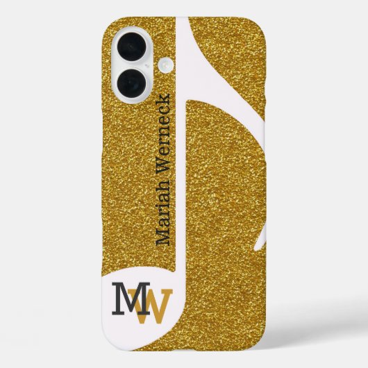 aangepast muzieknotitie faux golden Case-Mate iPhone case (Achterkant)