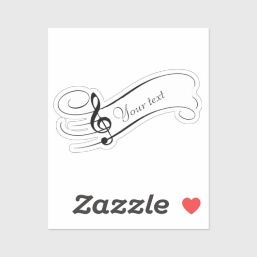 Aangepast muziekpersoneel sticker (Vel)