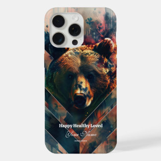 Aangepast: Mystieke bosbeer iPhone 15 ProMax Hoesj Pro Max Case