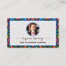 Aangepast naadloos patroonlogo, QR-code en foto