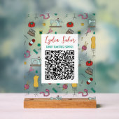 Aangepast Naaister Tools QR Code Bedrijfsbord Acryl Bord (Neutraal)