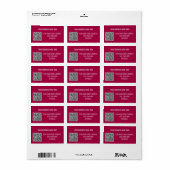 Aangepast Naam Adres QR Code Labels Sjabloon (Full Sheet)