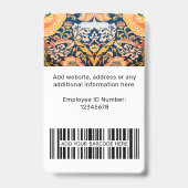 Aangepast naam docent bedrijfslogo personeel label badge (Achterkant)
