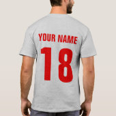 Aangepast naam en nummer Funny Lacrosse Goalie T-s T-shirt (Achterkant)