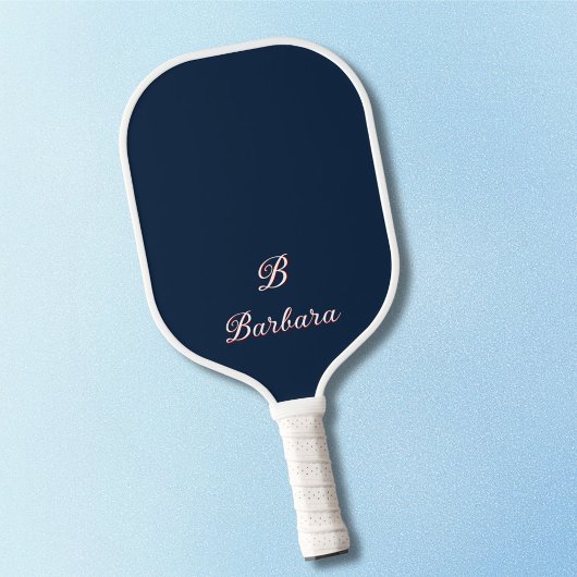 Aangepast naam in monogram schrift pickleball paddle