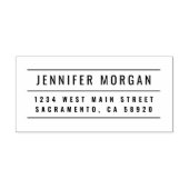 Aangepast naam modern retouradres rubberstempel (Afrduk)