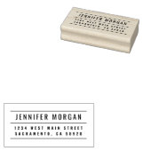Aangepast naam modern retouradres rubberstempel (Gestempeld)