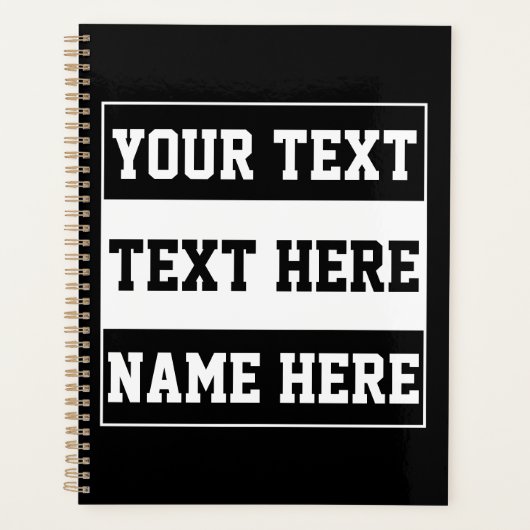 Aangepast naam tekst personaliseren cadeau planner (Voorkant)