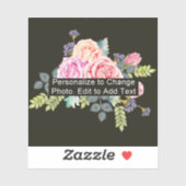 Aangepast Naam toevoegen Fototekenreekslogan Tekst Sticker (Vel)