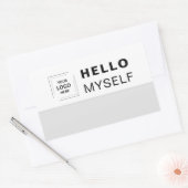 Aangepast naamkaartje Modern ontwerp voor bedrijfs Rechthoekige Sticker (Envelop)