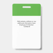 Aangepast naamlogo werknemers Vaccinatie QR-code Badge (Achterkant)