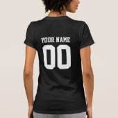 Aangepast naamnummer Football voor vrouwen T-Shirt (Achterkant)