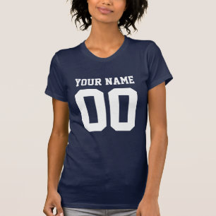 Aangepast naamnummer Football voor vrouwen T-Shirt