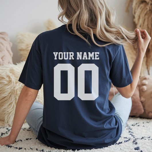 Aangepast naamnummer Football voor vrouwen T-Shirt