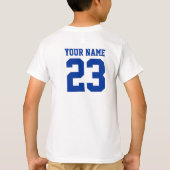 Aangepast naamnummer Voorzijde Kinder sport Jersey T-shirt (Achterkant)