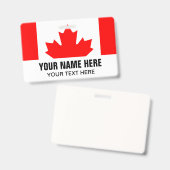 Aangepast naamplaatje met Canadese vlag Badge (Voor- en achterkant)