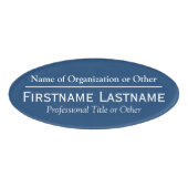 Aangepast naamplaatje - Organisatie of Kerk - Blau Naambadge (Voorkant)