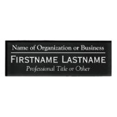 Aangepast naamplaatje - Organisatie of Kerk - Zwar Naambadge (Voorkant)