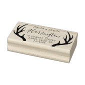 Aangepast naams- en retouradres van familie rubberstempel (Stempel)